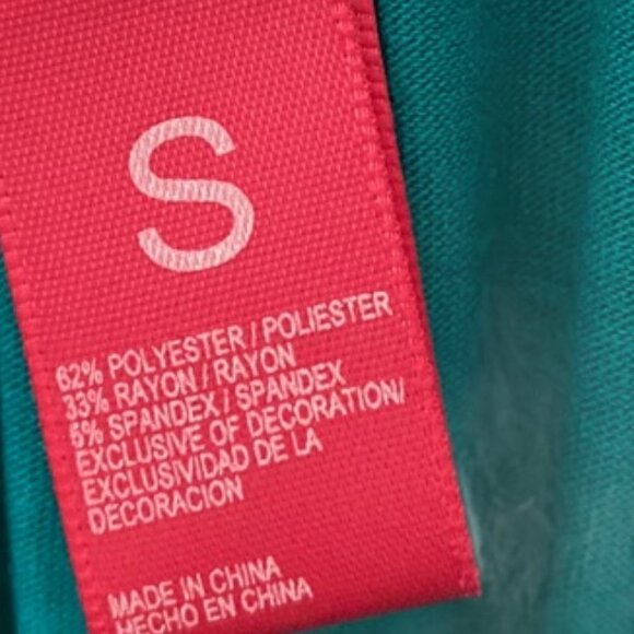 Mix & Co Buttery Soft Stretchy Lace Knit Maxi Teal Aqua Marine Dress Size Small - Picture 7 of 9